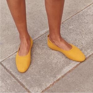 Everlane The Day‎ Glove ReKnit Mustard Yellow Slip On Ballet Flats Size 7